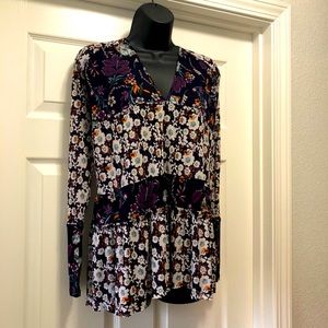 BEAUTIFUL Free People floral blouse size M